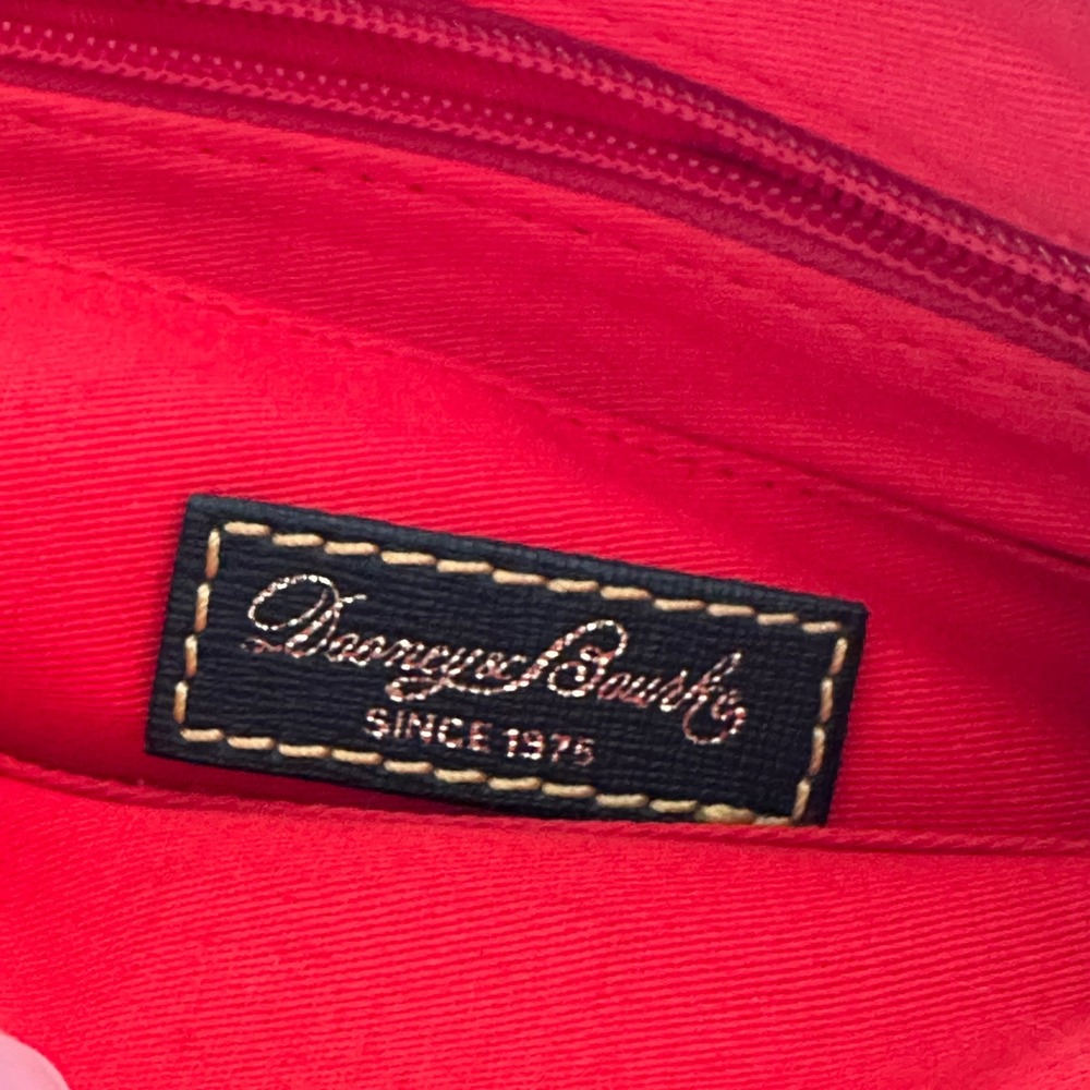 Dooney & Bourke Tartan Plaid Dome Satchel Crossbody Black Red Multi Gold Chain - Picture 9 of 16